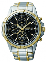 Buy Seiko Solar Mens Two-tone Chronograph Watch - SSC142P1 online