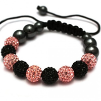 Buy Shamballa Black and Pink Crystal Unisex Bracelet - SHAMBRAC-65 online