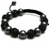 Buy Shamballa Black Crystal Disco Ball Unisex Bracelet - SHAMBRAC-86 online