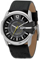 Buy Mens Diesel Casual Black Leather Watch online