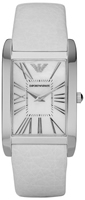 Buy Ladies Emporio Armani Super Slim All White Watch online