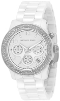 Buy Ladies White Michael Kors Ceramic Chronograph Watch online