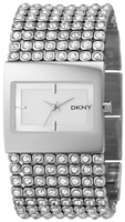 Buy Ladies Silver Dkny Stone Set Watch online