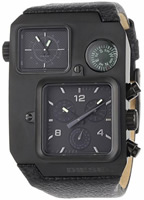 Buy Mens Diesel Super Bad Ass Chronograph Leather Strap Watch online