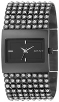 Buy Ladies Dkny Black Stone Set Watch online