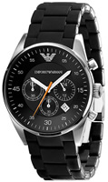 Buy Mens Emporio Armani Black Strap Watch online