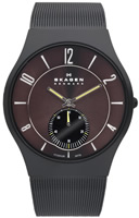 Buy Mens Black Lon Plated Titanium Skagen Watch online
