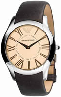 Buy Mens Brown Emporio Armani Super Slim Watch online