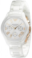 Buy Ladies Emporio Armani Ceramic Chronograph Watch online