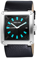 Buy Mens Police Black Stainless Steel Force Watch online