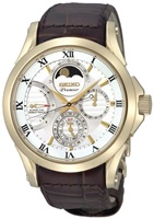 Buy Mens Seiko Premier Kinetic Moon Phase Watch online