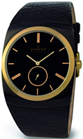 Buy Mens Skagen Gold Tone Leather  Watch online