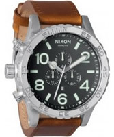 Buy Nixon The 51-30 Chrono Leather Black Brown Watch online