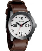 Buy Nixon Mens Private Silver Brown Watch online