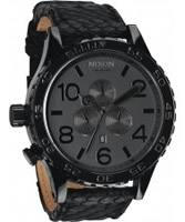 Buy Nixon The 51-30 Chrono Leather Black Watch online