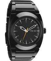 Buy Nixon Mens Don All Black and Orange Watch online