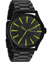 Buy Nixon Mens The Sentry SS All Black and Lum Watch online