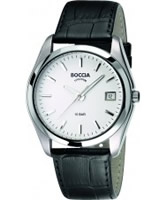 Buy Boccia Mens Titanium White Black Watch online