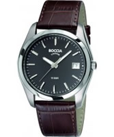 Buy Boccia Mens Titanium Grey Brown Watch online