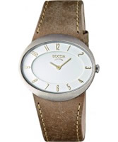 Buy Boccia Ladies Titanium Brown Leather Strap Watch online