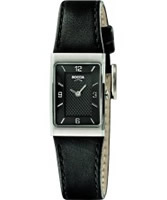 Buy Boccia Ladies Titanium Black Leather Strap Watch online