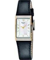 Buy Boccia Ladies Titanium Black Leather Strap Watch online