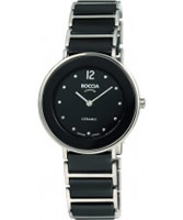 Buy Boccia Ladies Titanium Sapphire Crystal Black Watch online