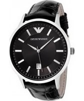 Buy Emporio Armani Mens Black Renato Watch online