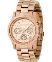 Buy Michael Kors Ladies Jet Set Chronograph Gold Dial And Bracelet Watch online