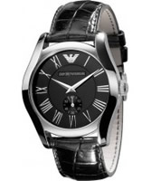 Buy Emporio Armani Mens Black Valente Watch online