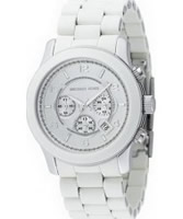 Buy Michael Kors Runway Chronograph White Steel Watch online