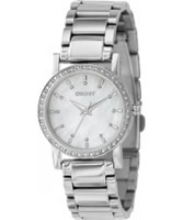 Buy DKNY Ladies Silver Crystals Watch online