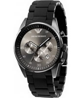 Buy Emporio Armani Mens All Black Tazio Sportivo Watch online