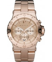 Buy Michael Kors Ladies Jet Set Crystals Rose Gold Dial And Bracelet Watch online