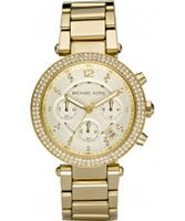 Buy Michael Kors Ladies Gold Plated Chronograph Watch online