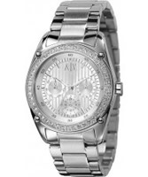 Buy Armani Exchange Ladies White Silver Cristina Active Watch online