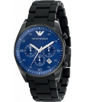 Buy Emporio Armani Mens Blue Black Tazio Sportivo Watch online
