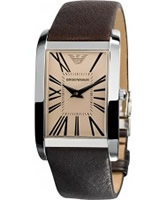 Buy Emporio Armani Mens Super Slim Marco Gold Brown Watch online