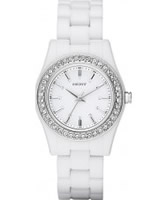 Buy DKNY Ladies Plastics Stone Set White Watch online