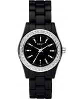 Buy DKNY Ladies Plastics Stone Set Black Watch online