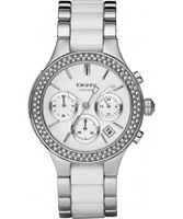 Buy DKNY Ladies Ceramix Chronograph Two Tone Watch online