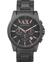 Buy Armani Exchange Mens Grey IP Banks Chronograph Smart Watch online