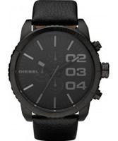 Buy Diesel Mens Large Franchise Brushed Black Watch online