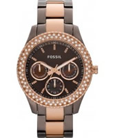 Buy Fossil Ladies Stella Gold Brown Watch online