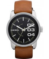 Buy Diesel Mens Franchise Black Tan Watch online