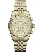 Buy Michael Kors Ladies Gold Plated Chronograph Watch online