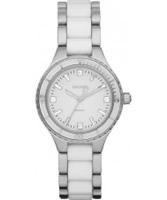 Buy DKNY Ladies Ceramix Silver White Watch online