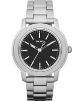 Buy DKNY Mens Dress Black Silver Watch online