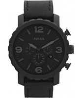 Buy Fossil Mens Nate Black Chronograph Watch online