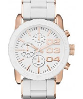 Buy Diesel Ladies Franchise Chronograph White Watch online